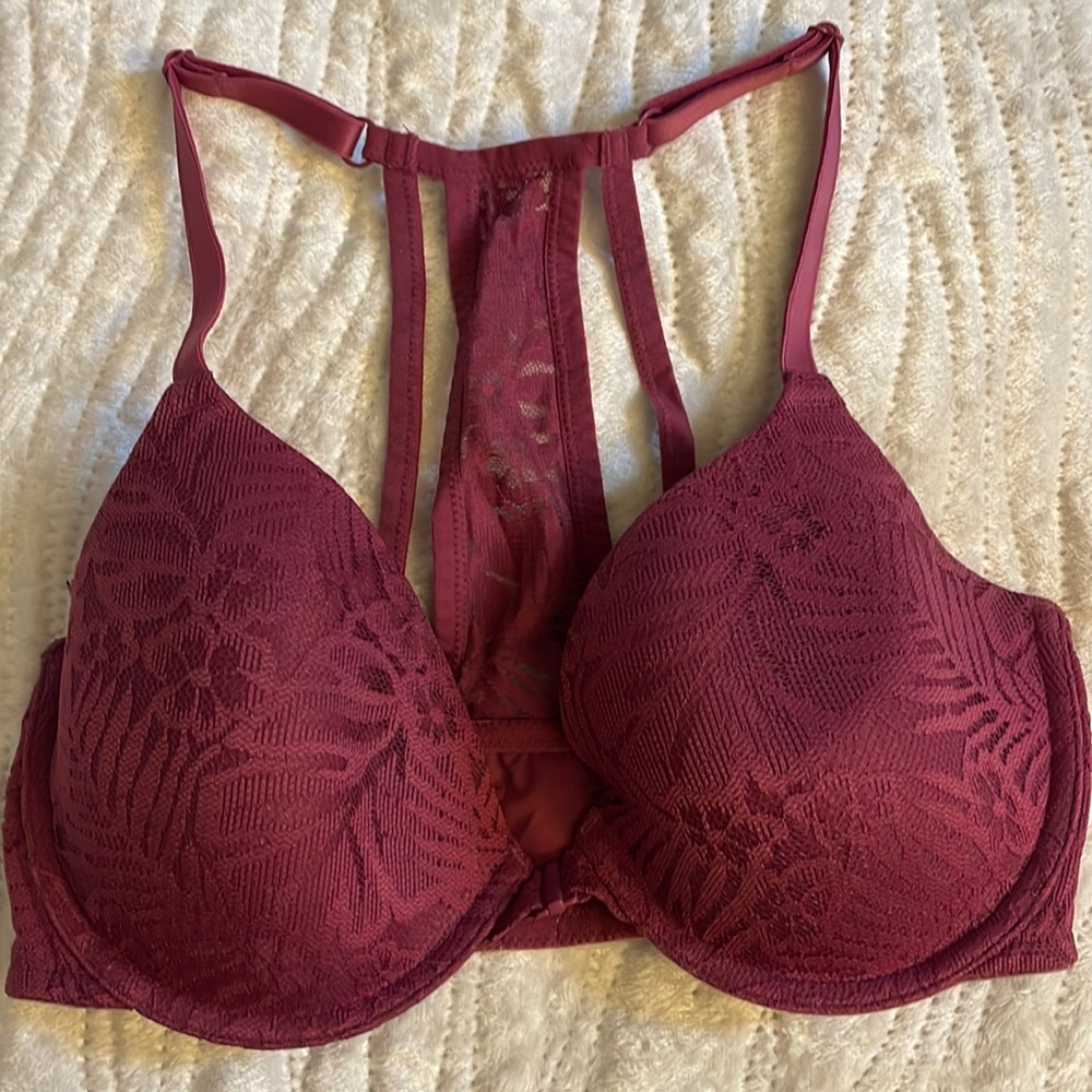 PINK Lace Cross Back Bra